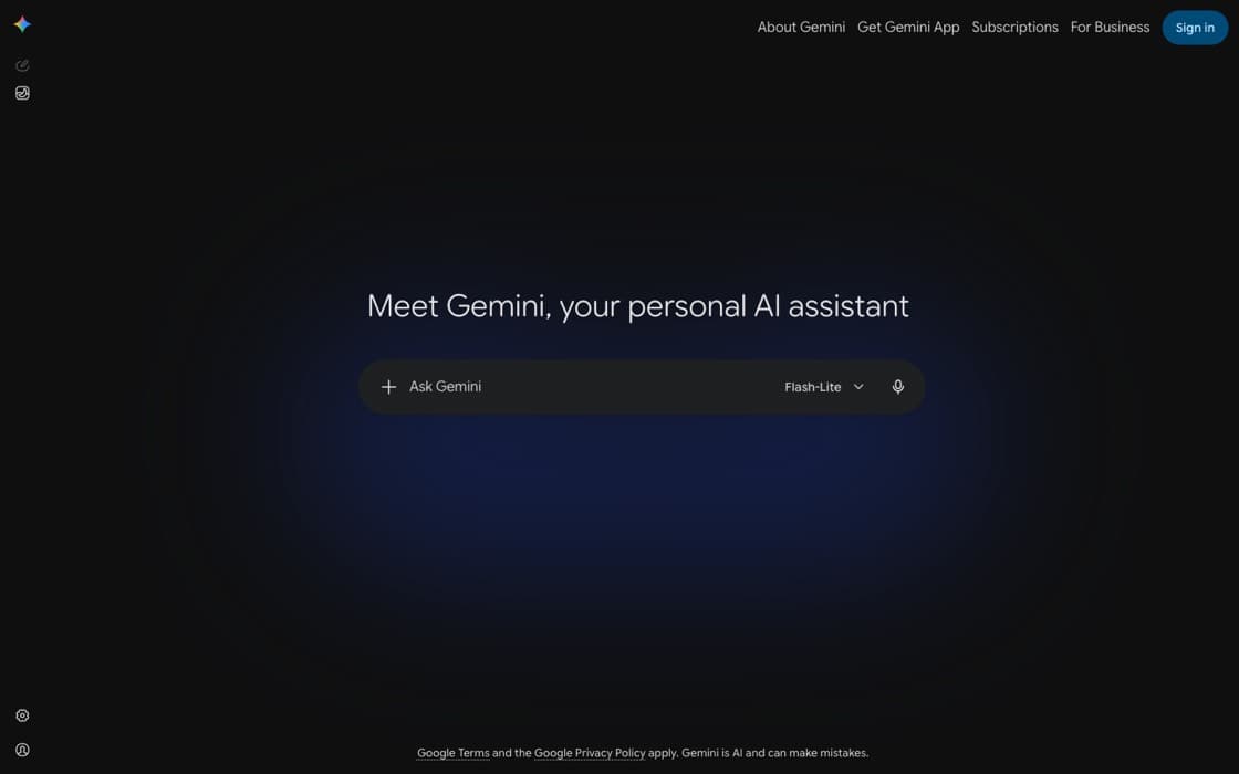 Schermata di Gemini