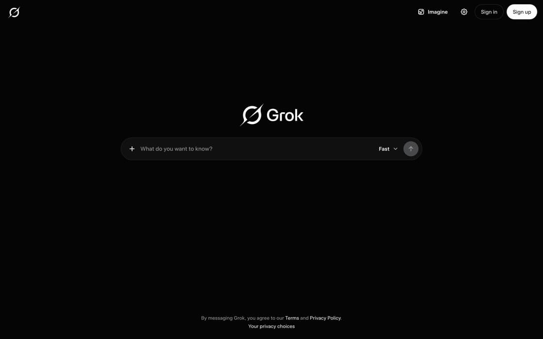 Schermata di Grok
