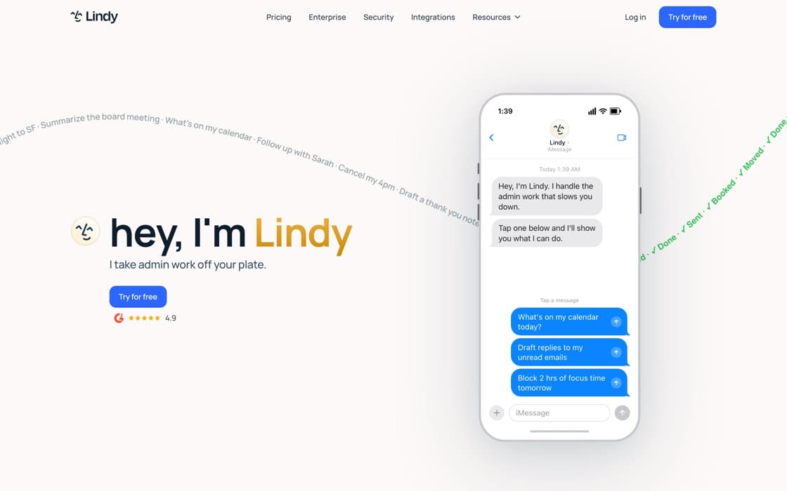 Schermata di Lindy